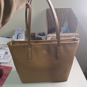 Coach Brown Leather Tote Bag